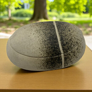 Vintage Kilkenny Ireland Studio Pottery Ceramic Box Pebble Rock Wishing Stone